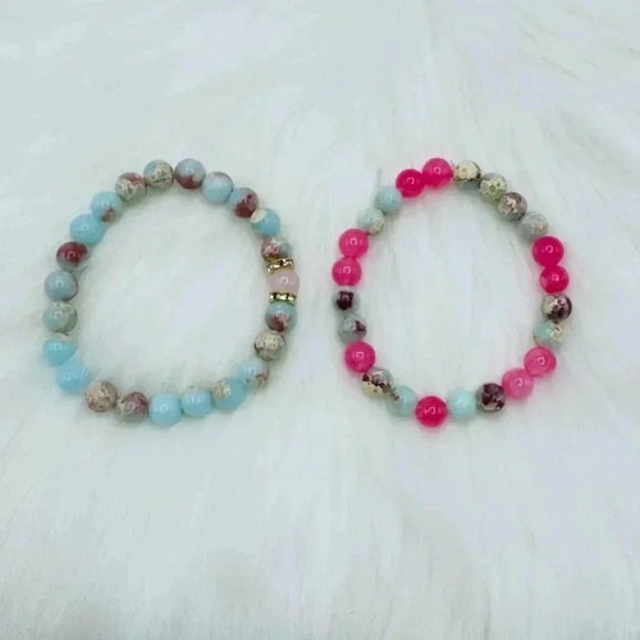 Natural Stone Love And Peace Duo Bracelet - Picture 7 of 7